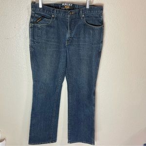 ARIAT rebar m4 low rise boot jeans dark wash 34x34